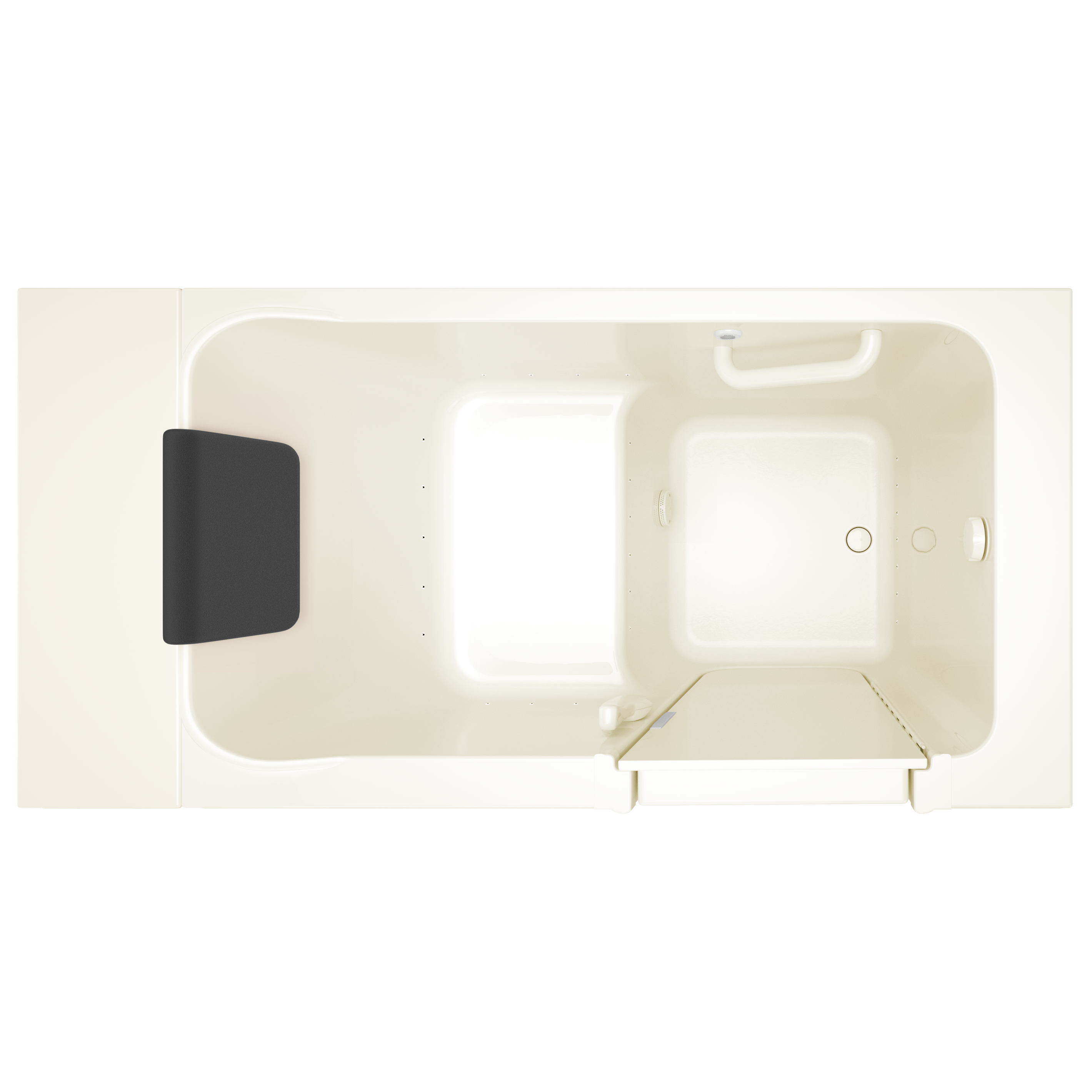 Acrylic Luxury Series 30 x 51  Inch Walk in Tub With Air Spa System   Right Hand Drain WIB LINEN